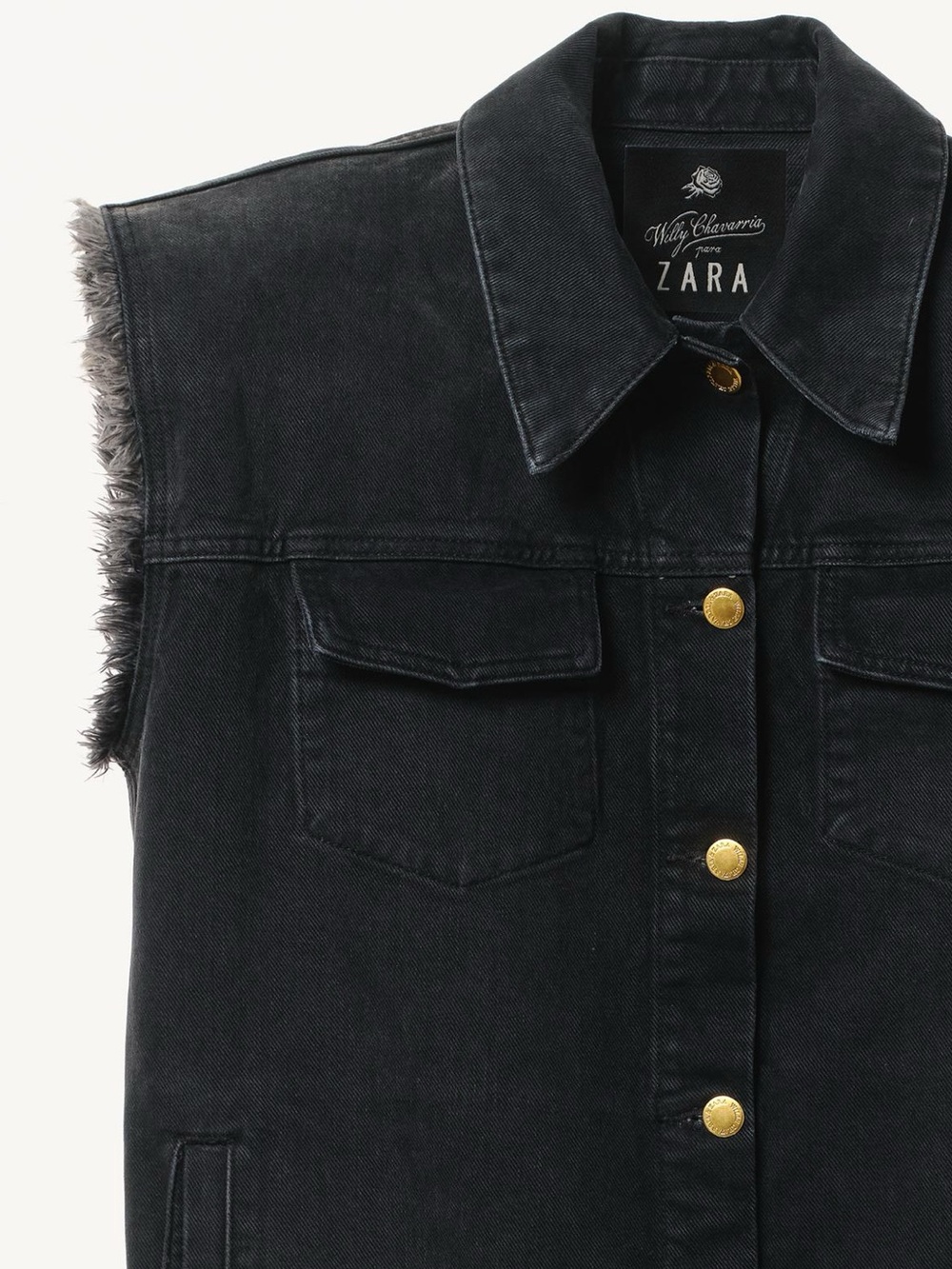 WILLY CHAVARRIA X ZARA SLEEVELESS DENIM DRESS - Picture 6 of 10